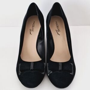 Madeline Stuart "Paige" faux suede wedge pumps